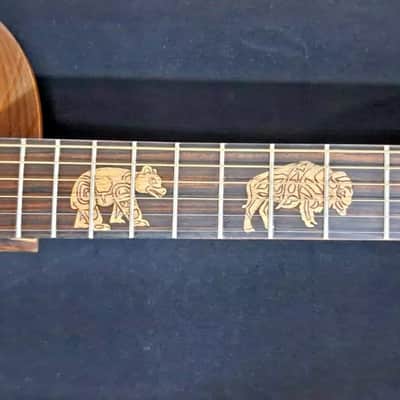 Blueberry Handmade Grand Concert Acoustic Guitar Native American Motif image 4
