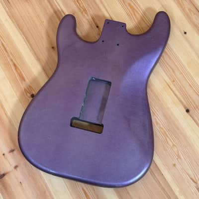 1876g Kohlin Guitars S-Type Roasted Pine replacement body Aged Nitro Relic Vintage purple sparkle Made in Sweden image 6