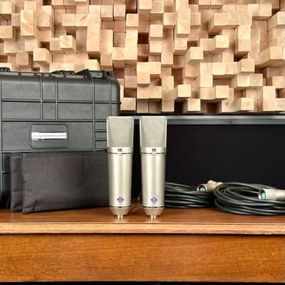 Vintage Neumann U87 Condenser Microphone Sequential SN Stereo Pair. 1983. Swivel Mounts. All Original! image 3
