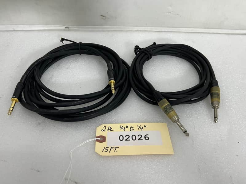 Unbranded ¼" To ¼" Male 15FT Cable #02026 (LOT OF 2)TRUEHEARTSOUND image 1