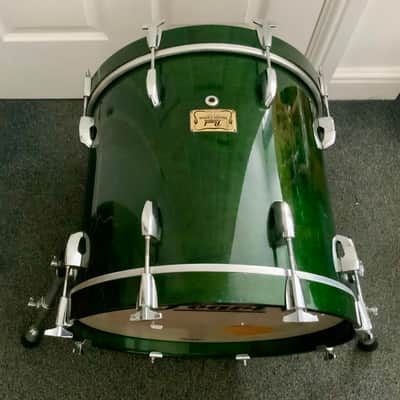 Pearl 18’’x 16’’Pearl masters custom maple shell 18’’ x 16’’ bass drum 1996 - Emerald mist image 8