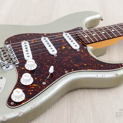2004 Fender + MJT Stratocaster Partscaster Limited Edition CME Neck & Inca Silver Relic Body w/ Custom '69 Pickups, Case image 6