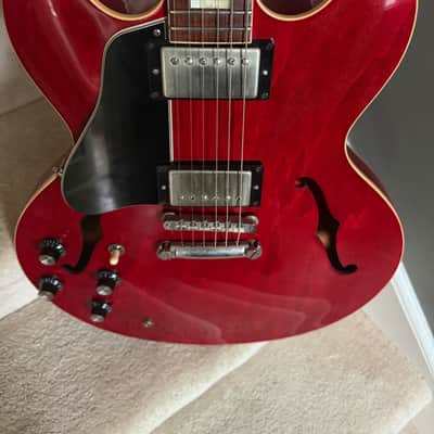 Left handed lefty Gibson Memphis '63 ES-335 Block 2015 - Sixties Cherry VOS image 15