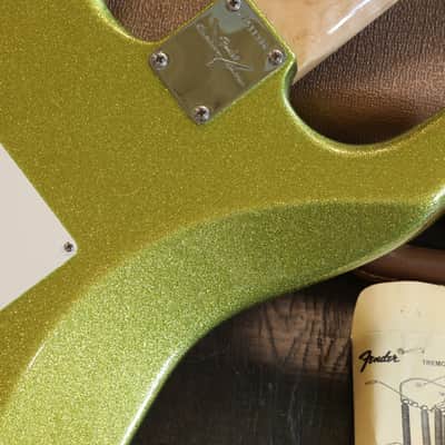 Minty! 2008 Fender Dick Dale Stratocaster Chartreuse Sparkle + COA OHSC image 17