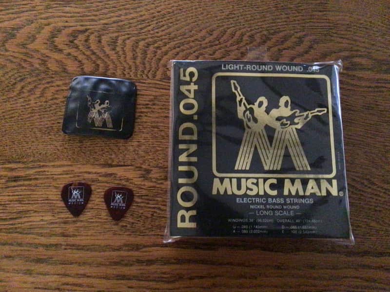 Music Man Vintage Original Leo Fender Era Music Man Bass Strings, Pick Pouch and Picks image 1