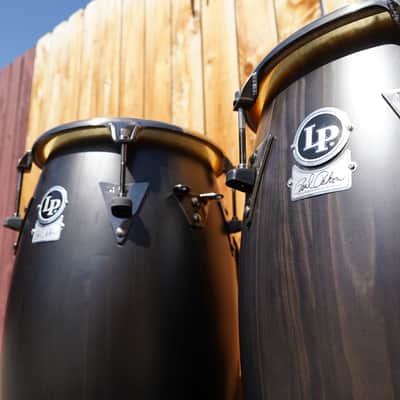 Latin Percussion Raul Rekow Dark Walnut/New Zealand Pine Top Tuning Sig. Conga Set (Quinto/Conga) image 1