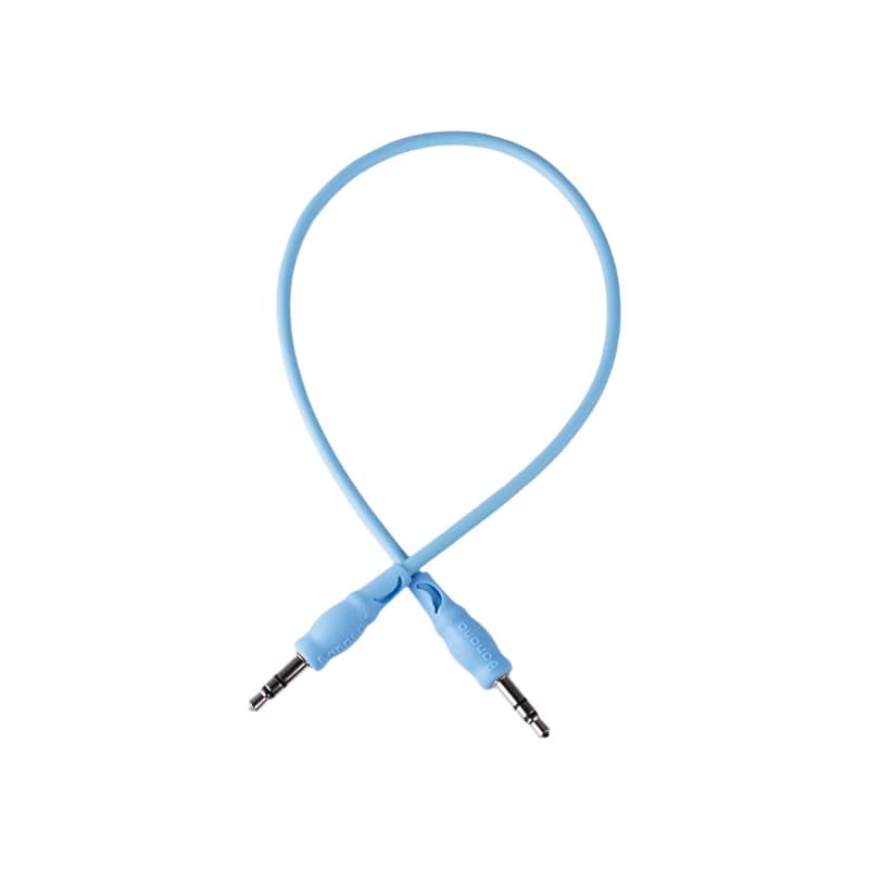 Banana TM Eurorack+ Stereo Patch Cable Baby Blue (25cm) image 1