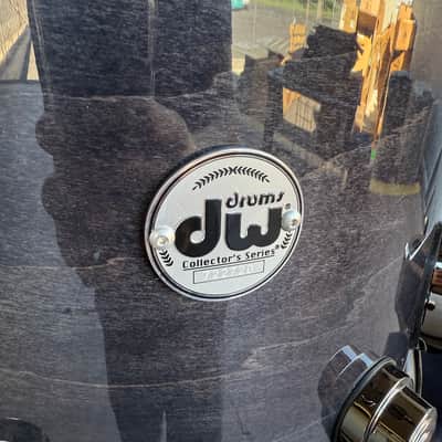DW Collector's Series Standard Maple 13x15" Floor Tom in Ebony Stain Gloss Lacquer Custom w/ Black Nickel Hardware (Rm4) image 2