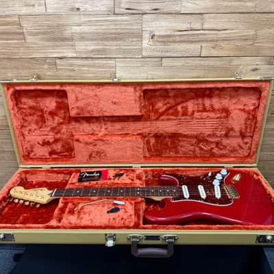 Fender Deluxe Players Stratocaster Guitar 2007-MIM- Crimson Red Transparent- w/MLA Mason Dixon Pickups + Tweed Hard Case image 25