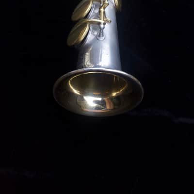 Martin Handcraft Phase III Soprano Sax - 1928 - Silver plated body, gold washed bell, gold plated keywork image 5