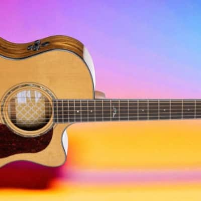 Cort Gold Series Gold-OC6 Bocote Acoustic-Electric Guitar w/ Solid Sitka Spruce Top, Bocote Back & Sides, Fishman Flex Electronics, Natural Glossy w/ Case, See Video, Mint Condition image 2