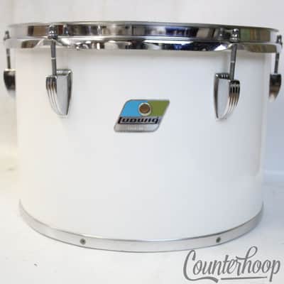 *Ludwig 13x9"White Cortex Concert Tom Drum Vintage 80s Blue/Olive 6Ply Maple USA image 1