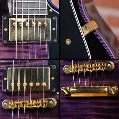 Gibson Custom Shop Les Paul Custom 70th Anniversary Flame Maple Top Purple Widow Burst 2022 w/OHSC image 16