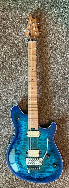 EVH Wolfgang WG Special QM with Baked Maple Neck electric guitar Chlorine Burst ohsc image 1