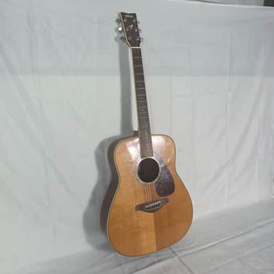 Yamaha FG730S Solid Top Brown Acoustic Guitar Natural Finish - Rosewood Back image 2