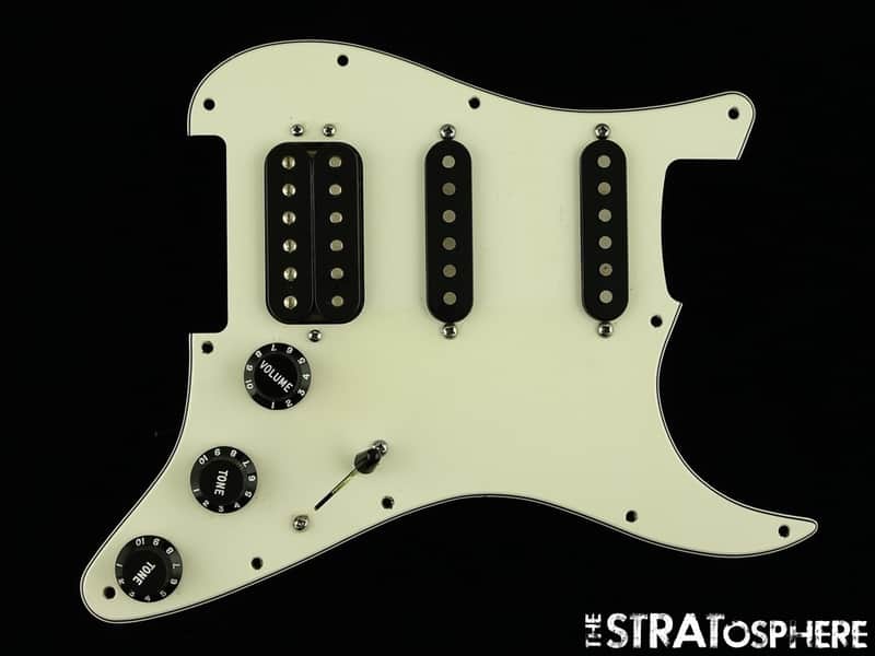 USED Fender American Standard Strat HSS LOADED PICKGUARD Aged White image 1