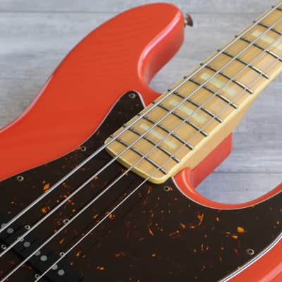 1999 Fender Japan JB75 '75 Reissue Jazz Bass (Fiesta Red) image 5