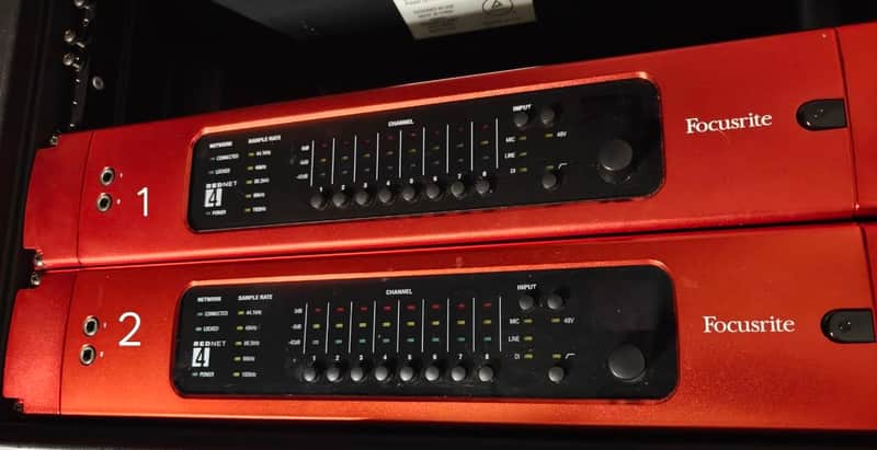 Focusrite RedNet 4 Dante Audio Interface 8 Channel - Red UNIT 1 image 1