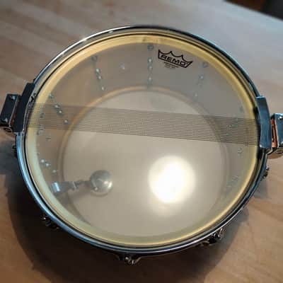 Pearl Super Gripper System Brass Shell 14″ x 6.5″ Snare Drum 1980's Brass image 7