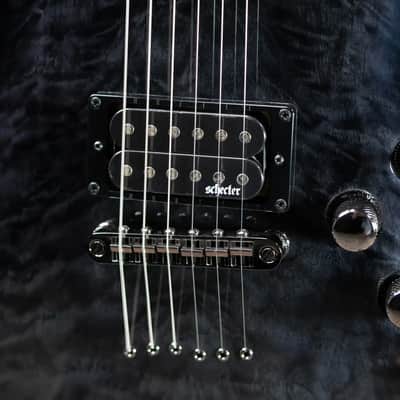 Schecter Omen Extreme-6 Electric Guitar - See Thru Black image 12