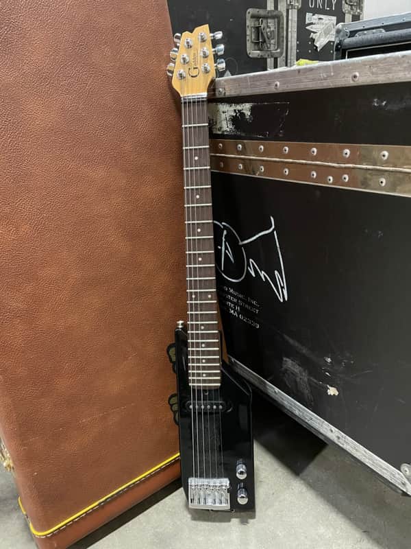 Gadden Brad Whitford's Aerosmith Travel Guitar, Tim Collins!  (#54)  1980s Black image 1