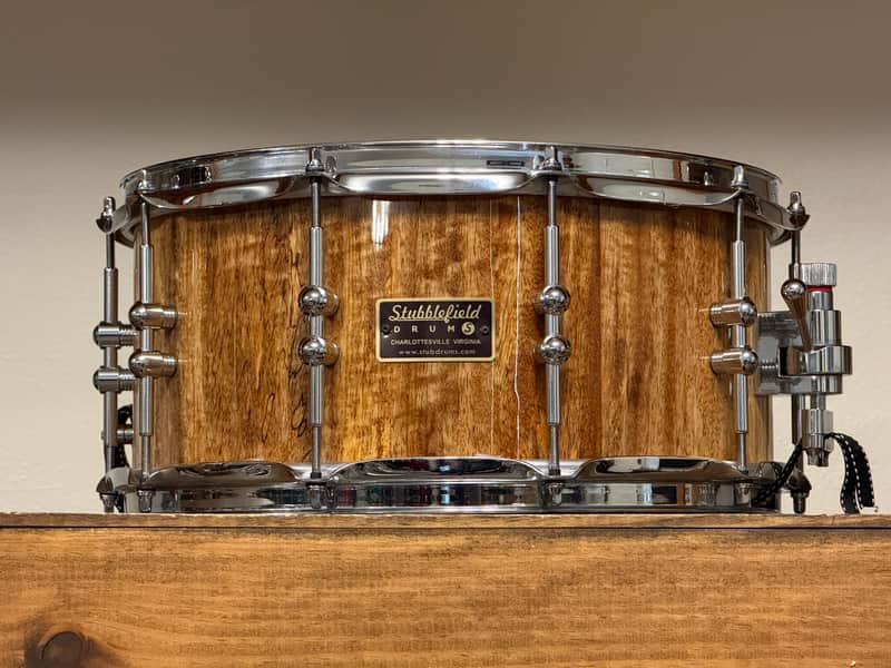 2021 Stubblefield 7x14 Mango Wood Stave Snare Drum Gloss image 1