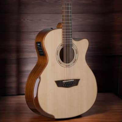 Washburn Comfort Series WCG15SCE12 Grand Auditorium Cutaway Acoustic-Electric  w/ Solid Sitka Spruce, B-Stock image 1