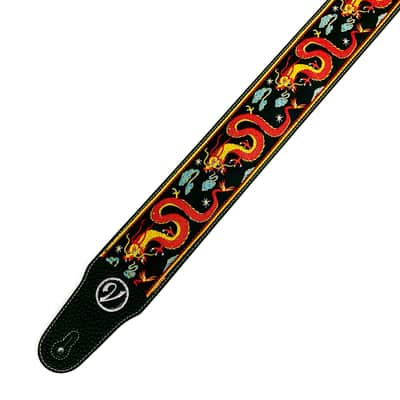 The Jimmy Dragon Suit Guitar Strap in Black - VTAR Vegan Guitar Straps image 3