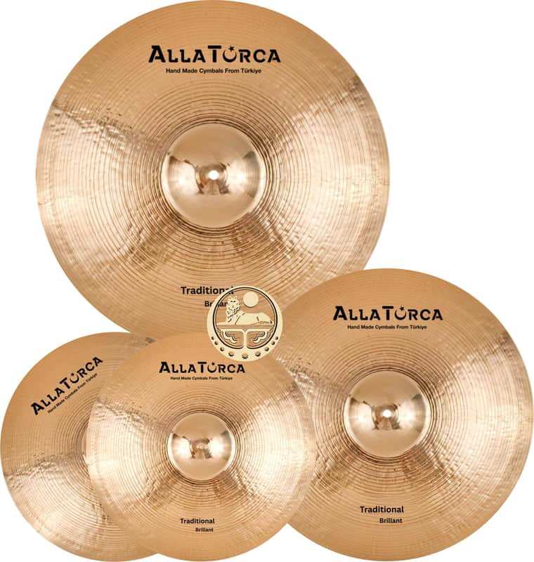AllaTurca Cymbals Traditional Brilliant Cymbal Pack Box Set 14-16-20 image 1