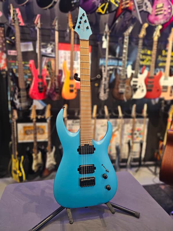 Jackson Pro Series Misha Mansoor Signature Juggernaut HT6 with Caramelized Maple Fretboard 2019 - Present - Matte Blue Frost image 1