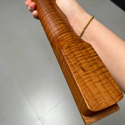 Bone nut Suhr Round-head stainless steel Roasted flame Maple Electric Guitar Neck 22 frets hole 10mm 12in image 10