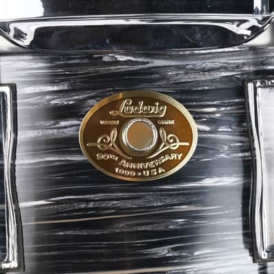 Ludwig 90th Anniversary Limited Edition Classic Maple Vintage Black Oyster Pearl Owned by Travis Barker image 13