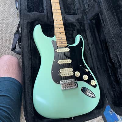 Fender American Performer Stratocaster HSS with Maple Fretboard 2018 - Present - Satin Surf Green image 2