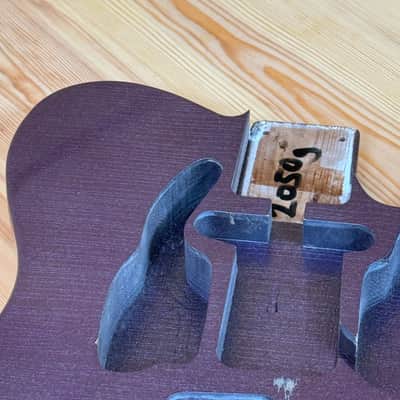 2050g Kohlin Guitars T-Type Roasted Pine replacement body Aged Nitro Relic Vintage purple sparkle Made in Sweden image 2
