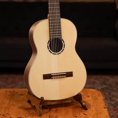 Ortega R133-7 Family Series Pro Solid Spruce Top Nato Neck Nylon 7-String Classical Acoustic Guitar w/Gig Bag image 20