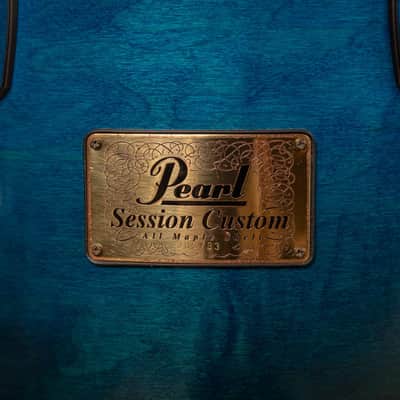 Pearl Session Custom Maple Marine Blue Fade Drum Set image 6