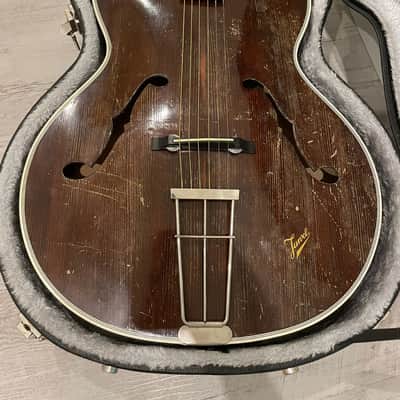 Juwel Vintage Archtop Guitar From 1950 Walnut Brown image 8