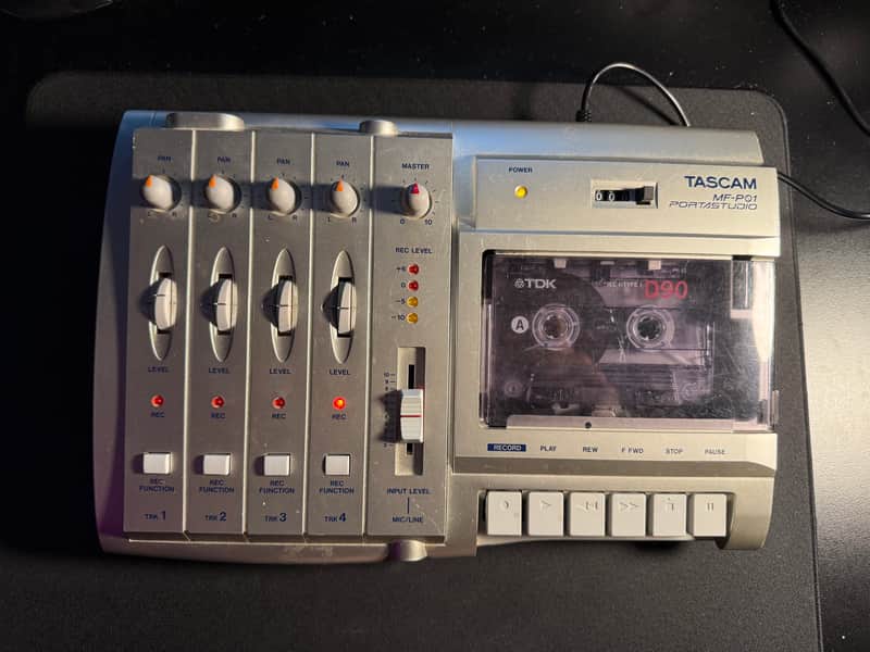 TASCAM MF-P01 Portastudio Multitrack Cassette Recorder 2000s - Silver image 1