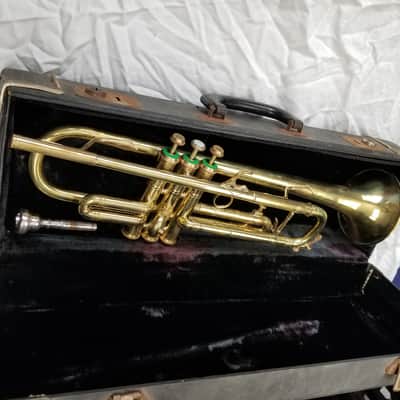 Couesnon Raw Brass Bb Trumpet Circa 1970's with original case & mouthpiece image 1