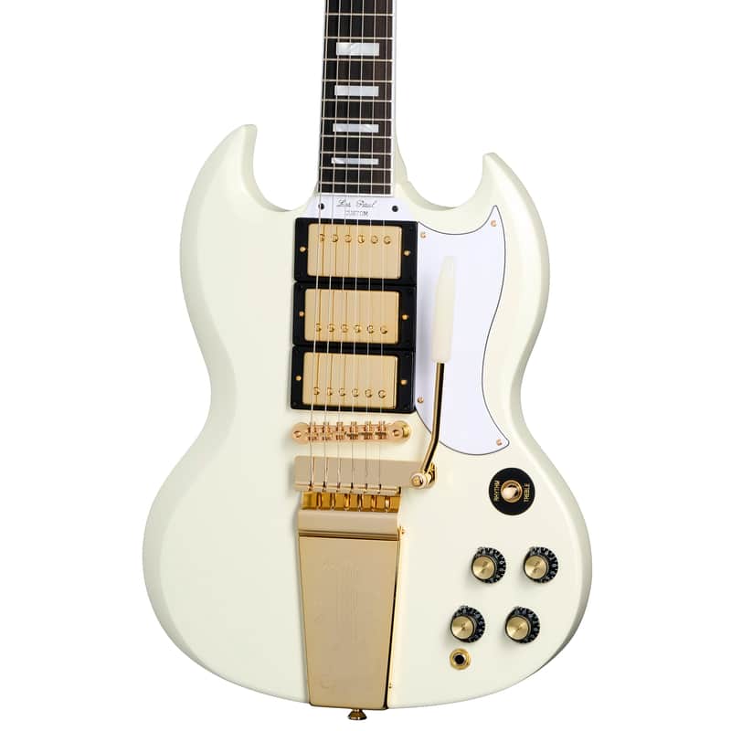 Epiphone 1963 Les Paul SG Custom with Maestro Vibrola – Classic White (w/ Hard Case) image 1