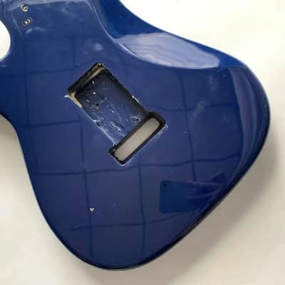 Blue SSH Guitar Stratocaster Strat Style Double Cutaway Basswood Body image 7