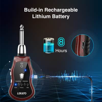 LEKATO Guitar Headphone Amplifier w/ bluetooth Receiver Clean Chorus Overdriver image 3