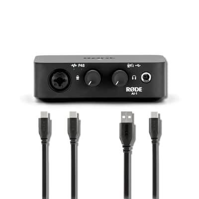 Rode Ai-1 Studio-Quality USB Audio Interface with  Rode SC17 1.5m USB-C to USB-C Cable image 1