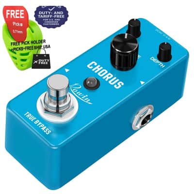 Rowin Chorus Rare MN3007 CHIP/BBD Analog Guitar Mini Effect Pedal True Bypass LEF-304, FREE PICKS + HOLDER+ FREE SHIP USA