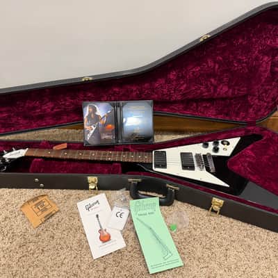 2012 Signed & Aged Gibson Custom Shop Kirk Hammett Signature Flying V - Aged Ebony image 1