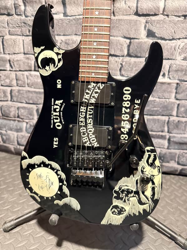 1996 ESP Pre-Lawsuit KH-2 Ouija Signature - Black (Collector piece) Rare Japan - Kirk Hammett of Metallica image 1