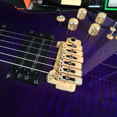 Carvin DC400T Purple Quilt Maple Neck Through Electric Guitar USA image 17