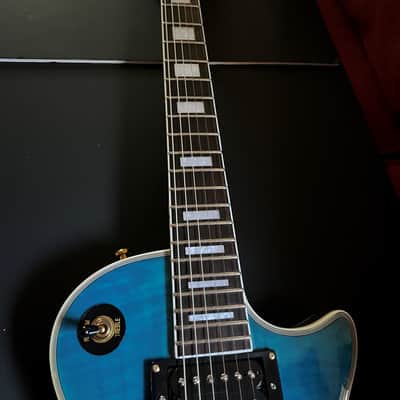 Firefly Firefly FFLP Custom Elite Les Paul Style Ocean Blue Quilted Maple Top 2024 - Standard image 4