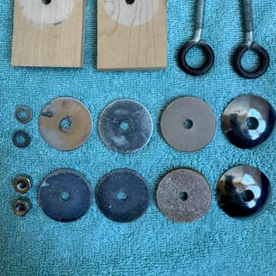 Ludwig Two Vintage Marching Bass Drum Eyelet Bracket Mount Part Lot C 70s - Various image 9