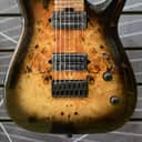 Jackson Pro Series Signature Misha Mansoor Juggernaut HT7P Black Burst Burl 7-String Electric Guitar